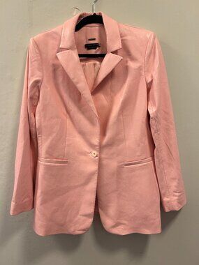 Never Worn Alice & Olivia Pink Faux Leather Blazer